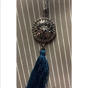 Silver tassel necklace